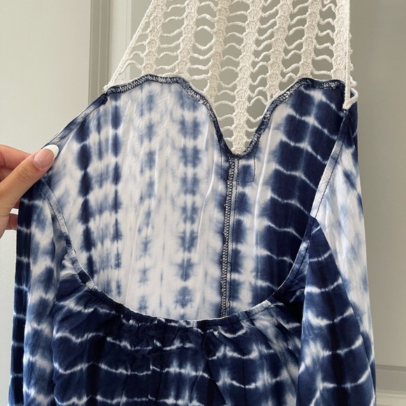 Lost In Alila High Neck Maxi Side Slit Boho Beachy Dress - Picture 6 of 8